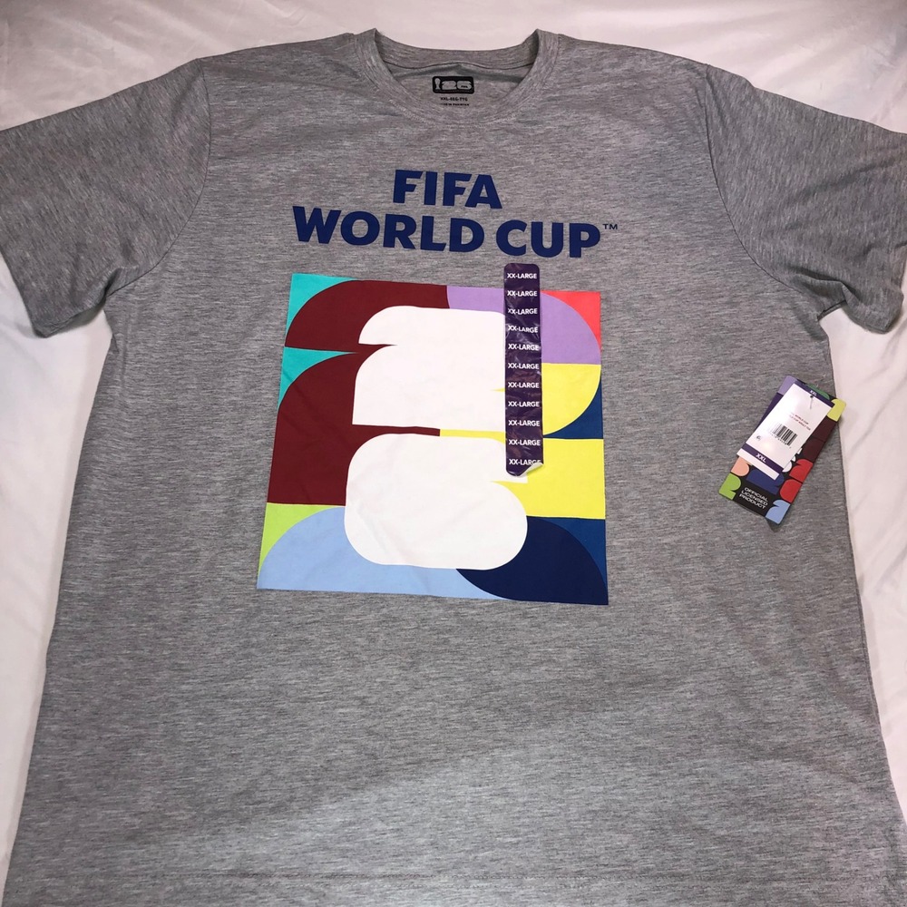 FIFA World Cup 2026 Host Cities T-Shirt Gray XXL Canada Mexico USA Soccer Tee